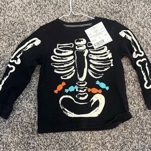 Carters glow in the dark skeleton shirt